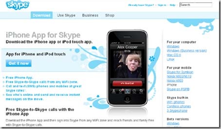 skype iPhone app